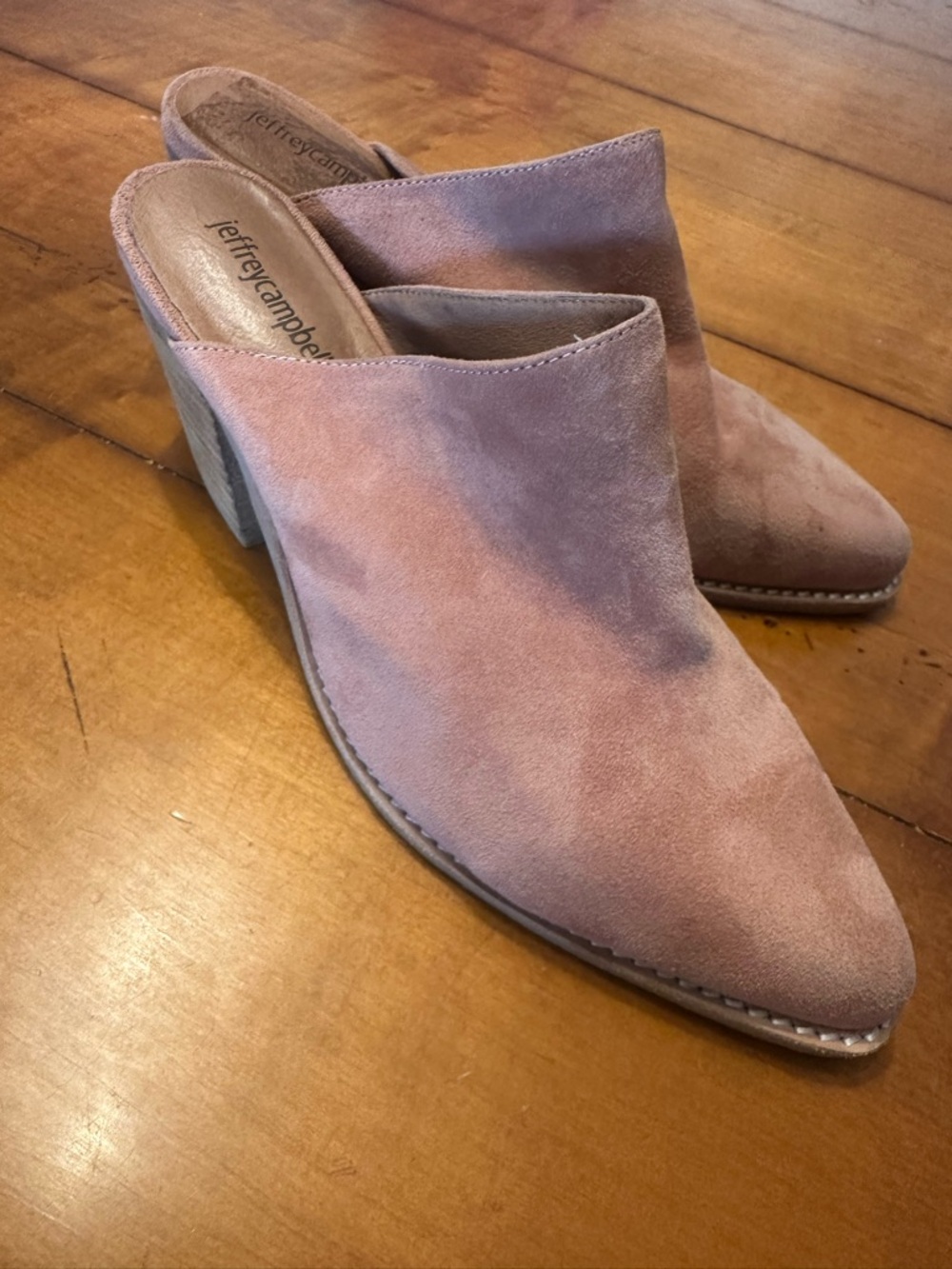 Jeffrey Campbell Dusty Pink Suede Pointed Mules in 9.5 from Anthropologie